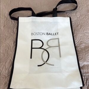 Boston Ballet White and Black Reusable Tote